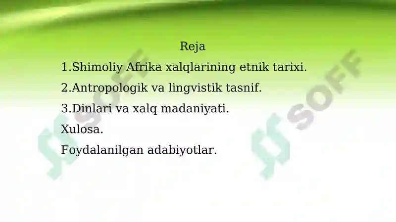 Afrika xalqlari etnologiyasi 2