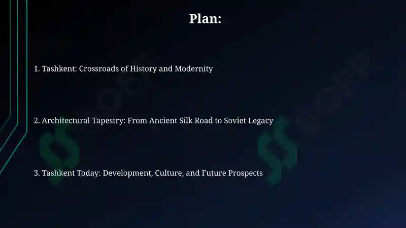 Tashkent:Modernand HistoricalCity 2
