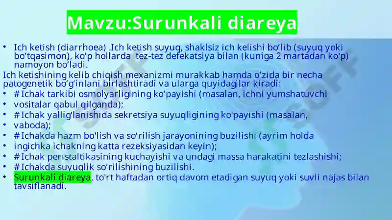Surunkali diareya 2