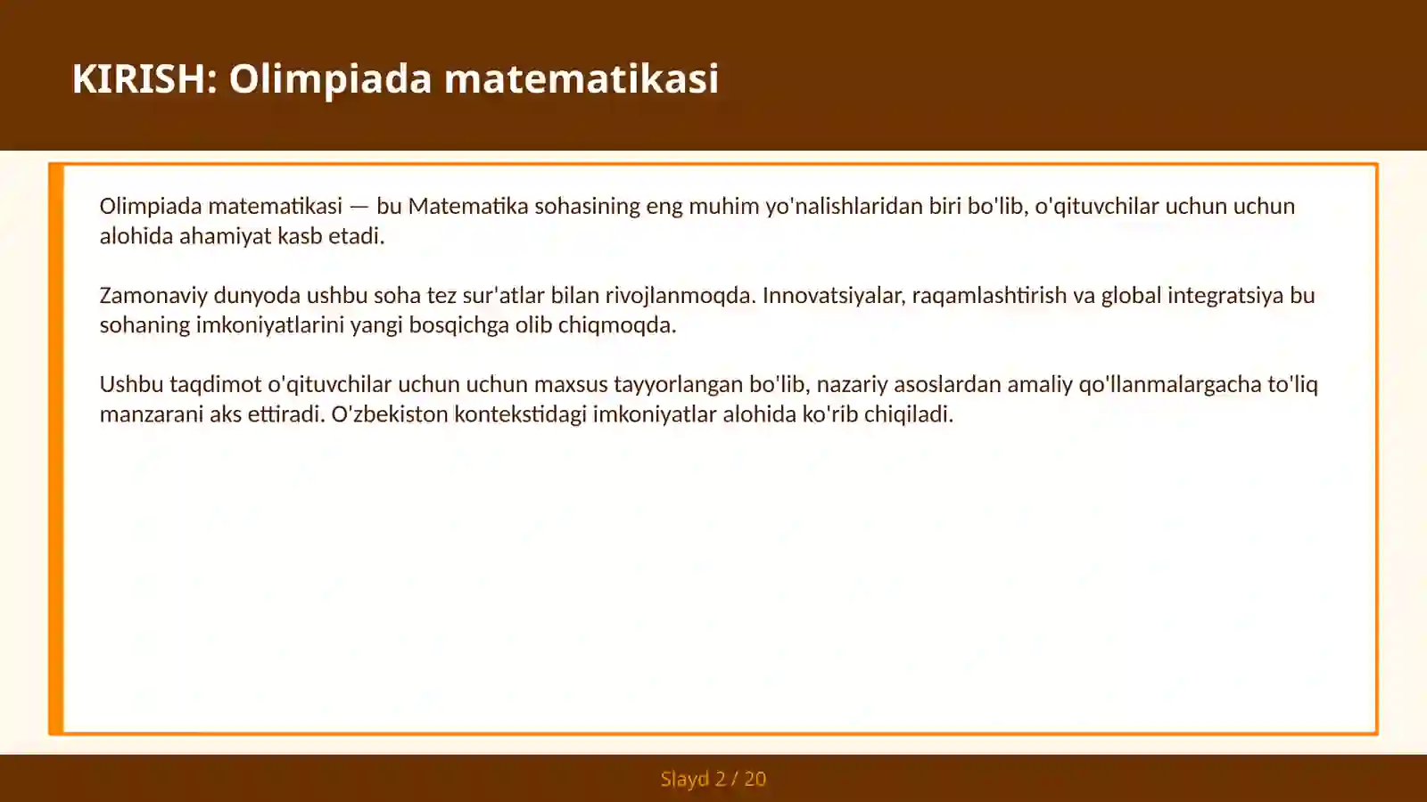 Olimpiada Matematikasi 2
