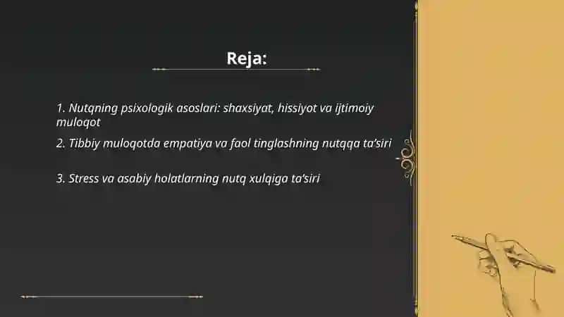 Tibbiy muloqotda nutqning psixologik asoslari 2