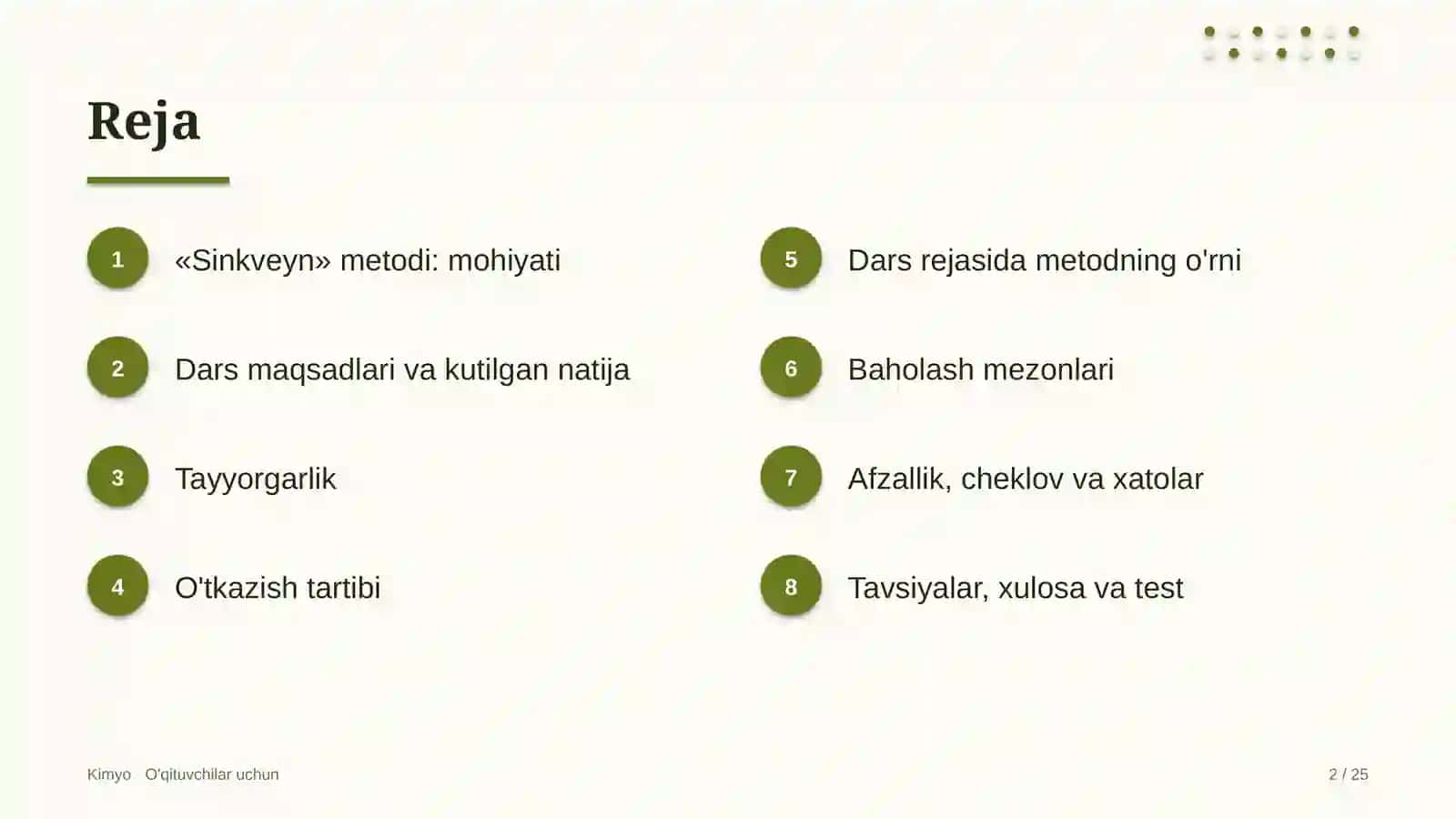kimyo darslarida sinkveyn metodidan foydalanish 2044 2