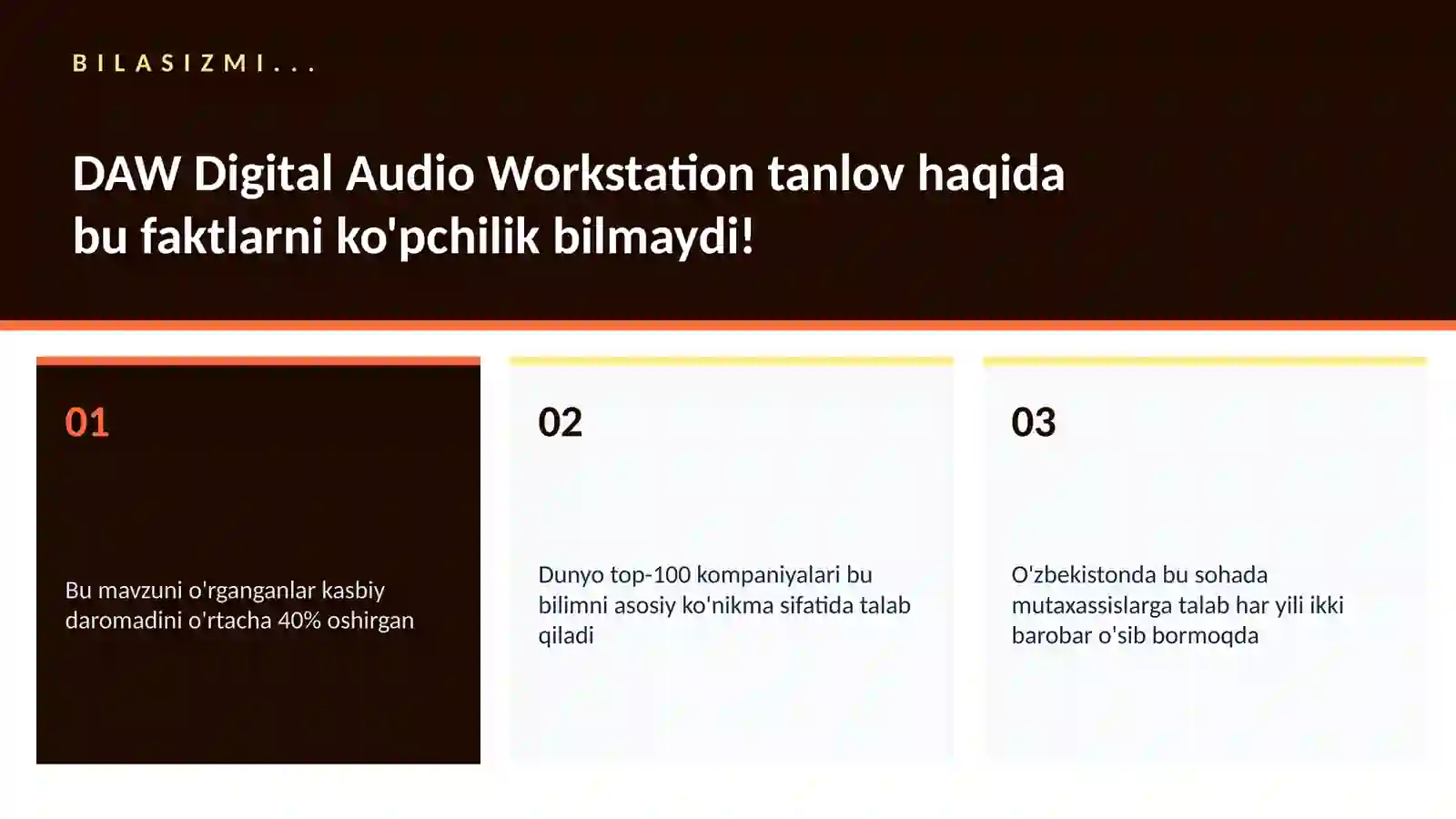 DAW Digital Audio Workstation tanlov 2