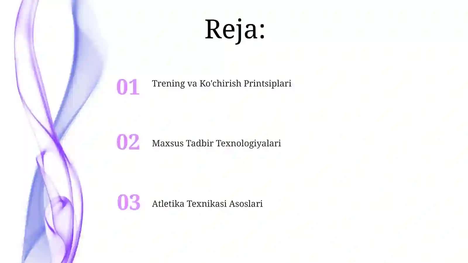 Yengilatletika turlari texnikasini o'rgatish 2