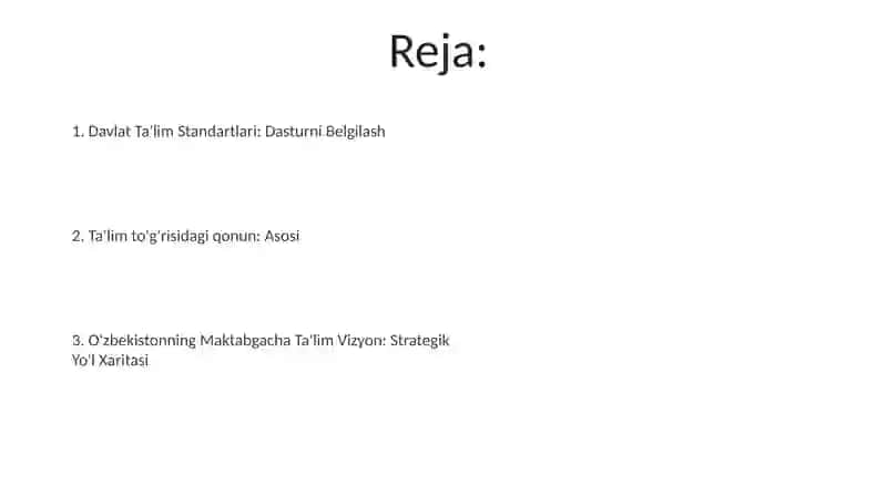Maktabgacha taʼlim tarbiyaning davlat taʼlim standartlari 2
