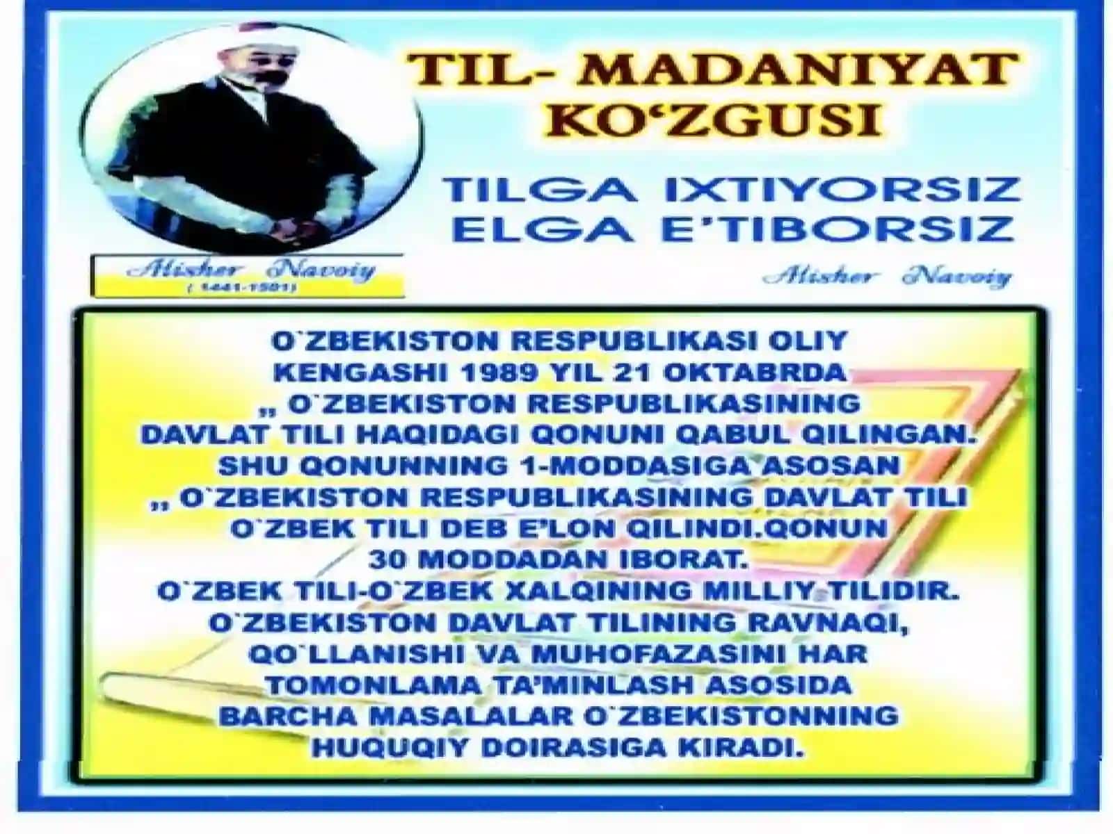 Loyiha ishi Til bayramiga  atab devoriy gazeta  tayyorlash 2