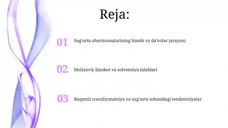 Sug'urta shartnomalarining hisobi 2