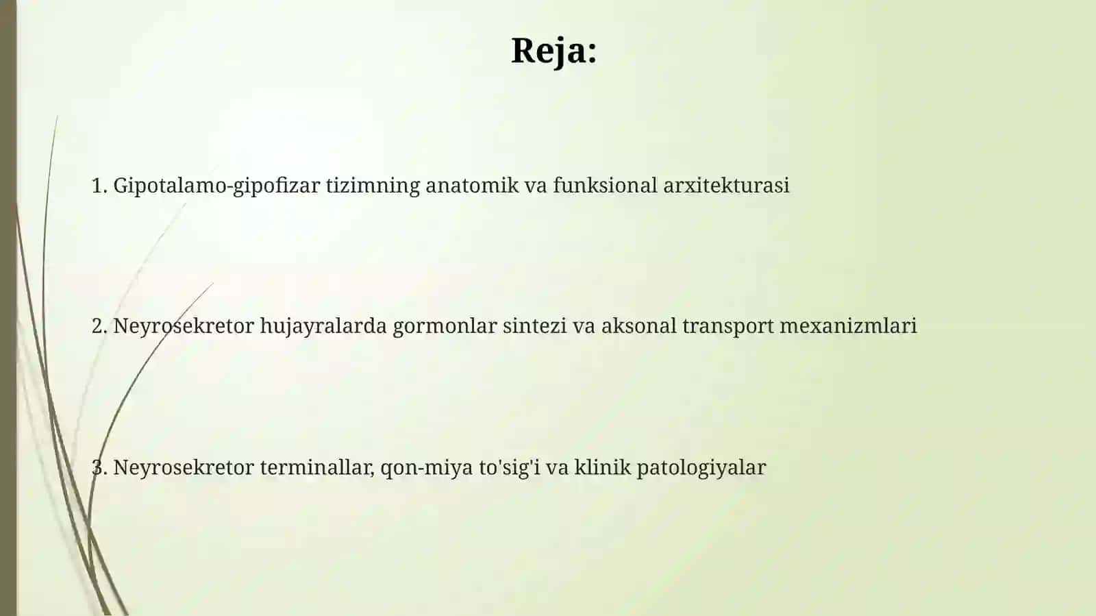 Gipotalamus neyrosekretsiyasining strukturaviy asoslari 2