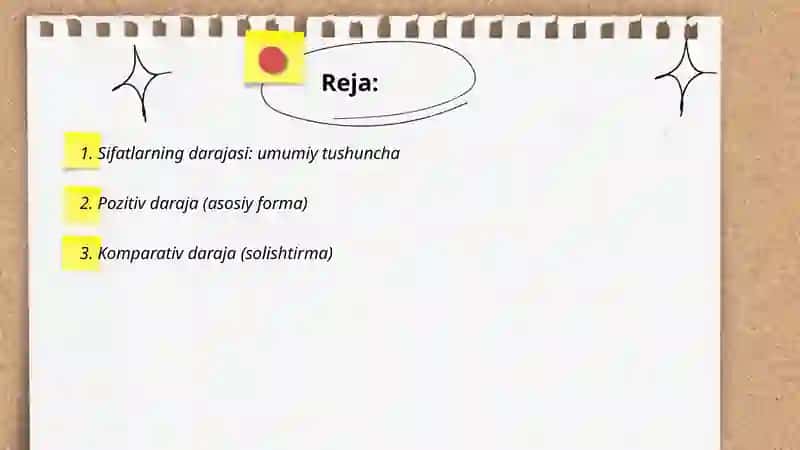 Sifatlarning darajasi 2