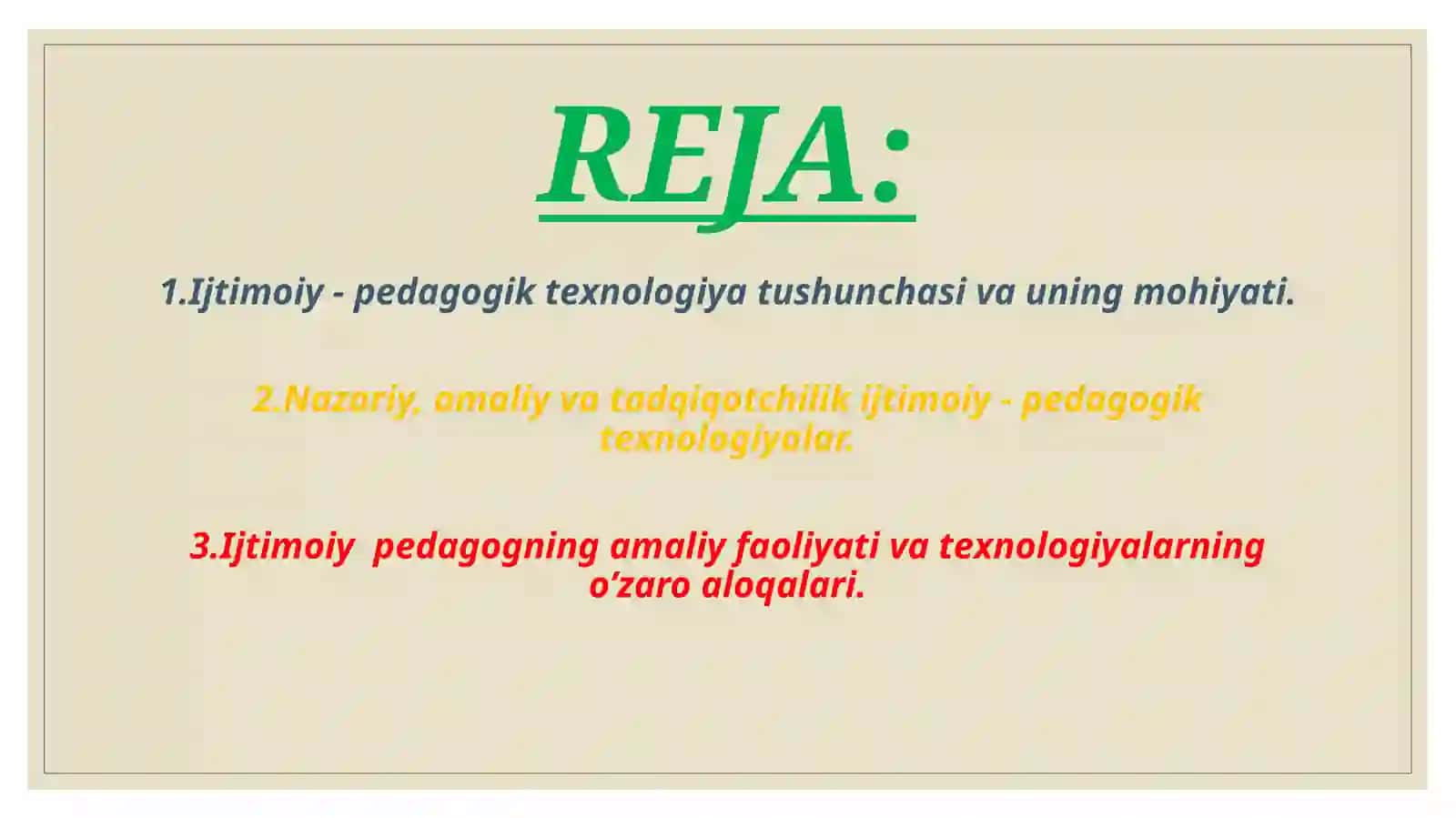 ljtimoiy pedagogik
faoliyatda
texnolögiyalar. 2
