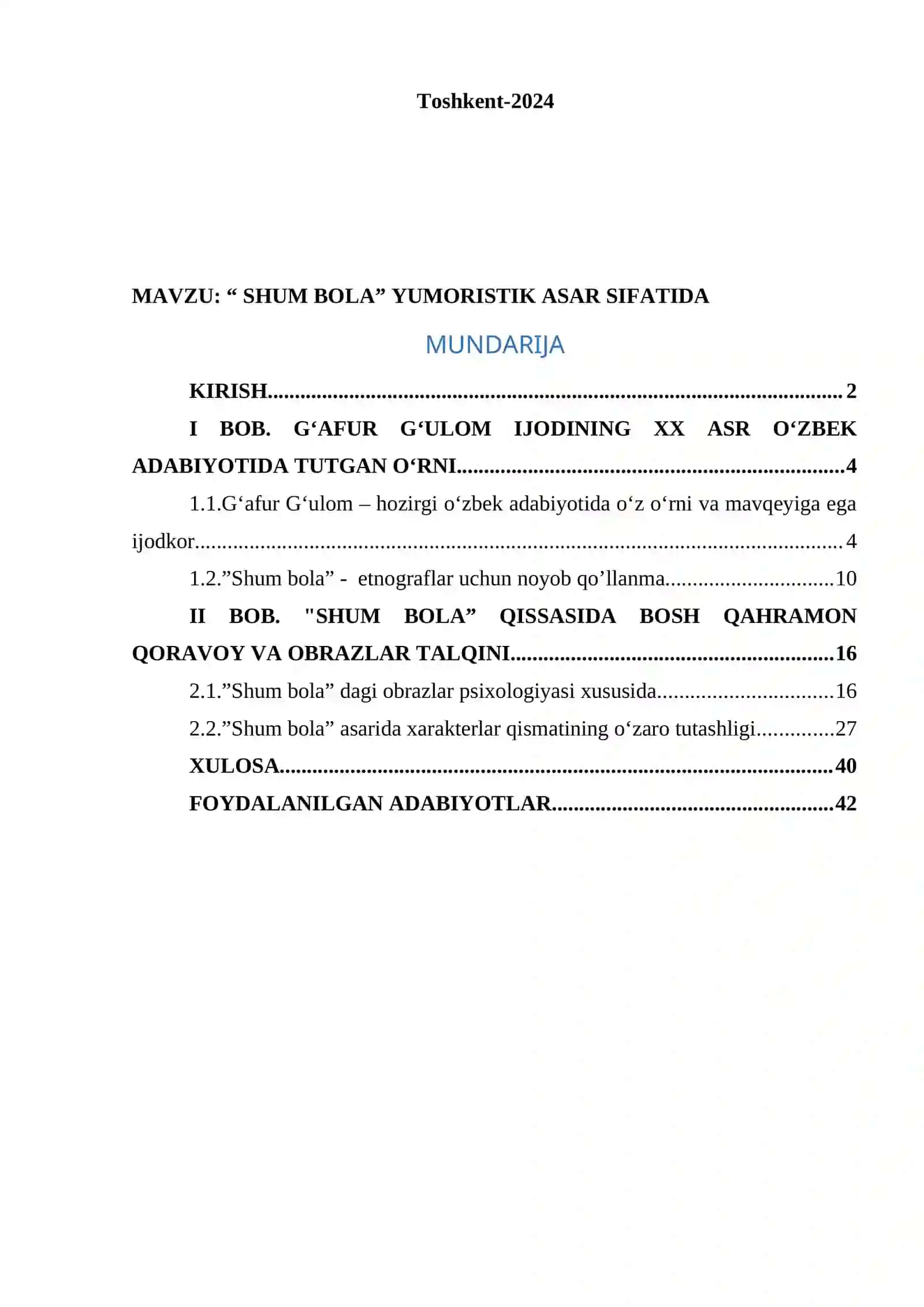 O‘zbek Tili va Adabiyoti Kafedrasi 2