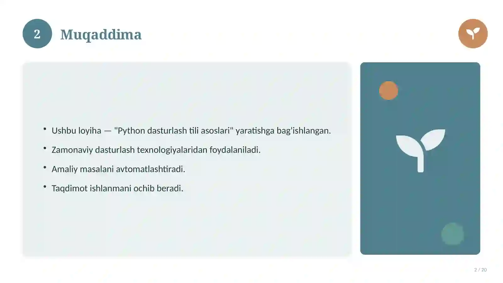 Python dasturlash tili asoslari 2
