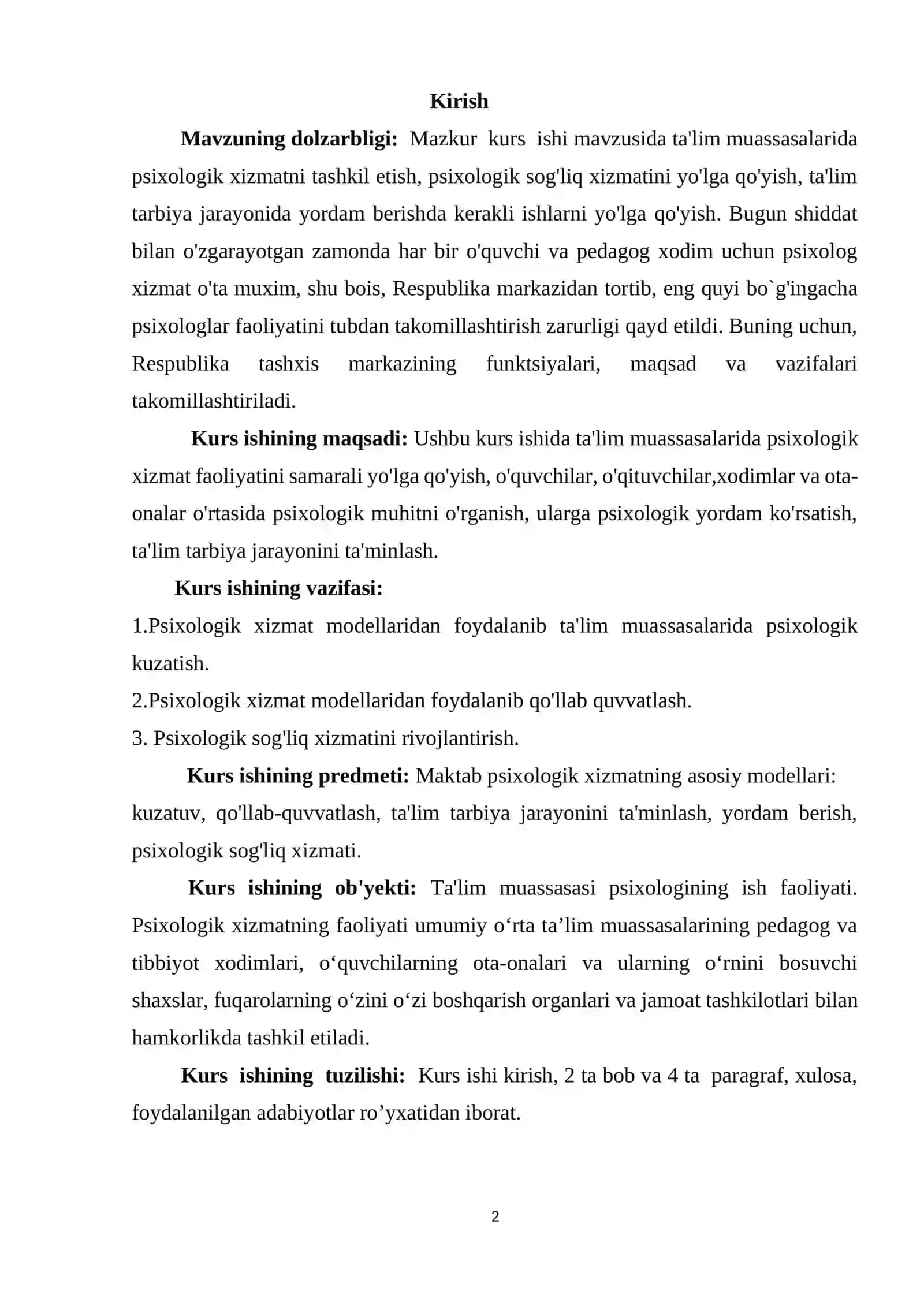 O‘zbekistonda psixologik xizmatning rivojlanishi 2