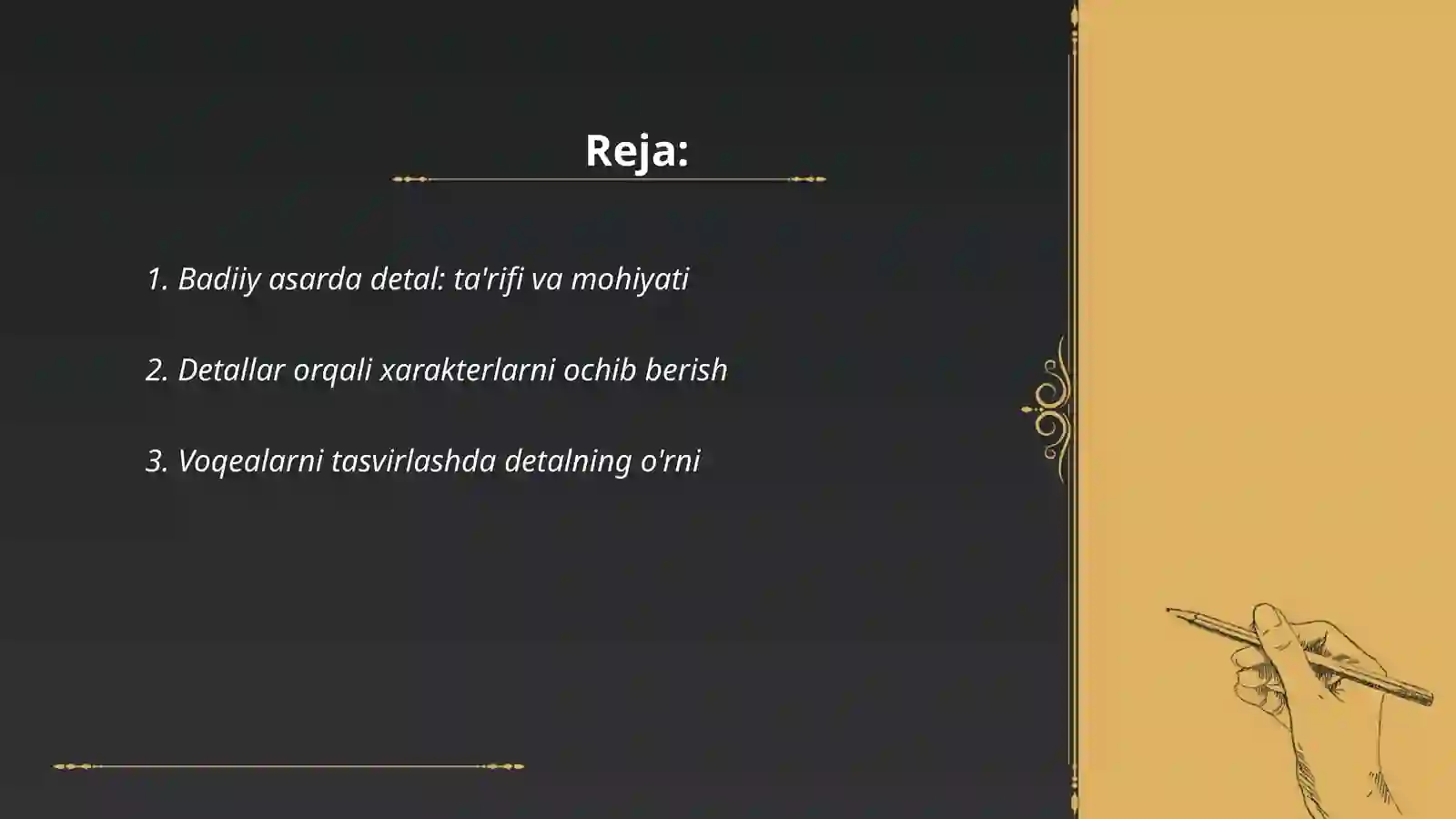Badiiy asarda detal 2