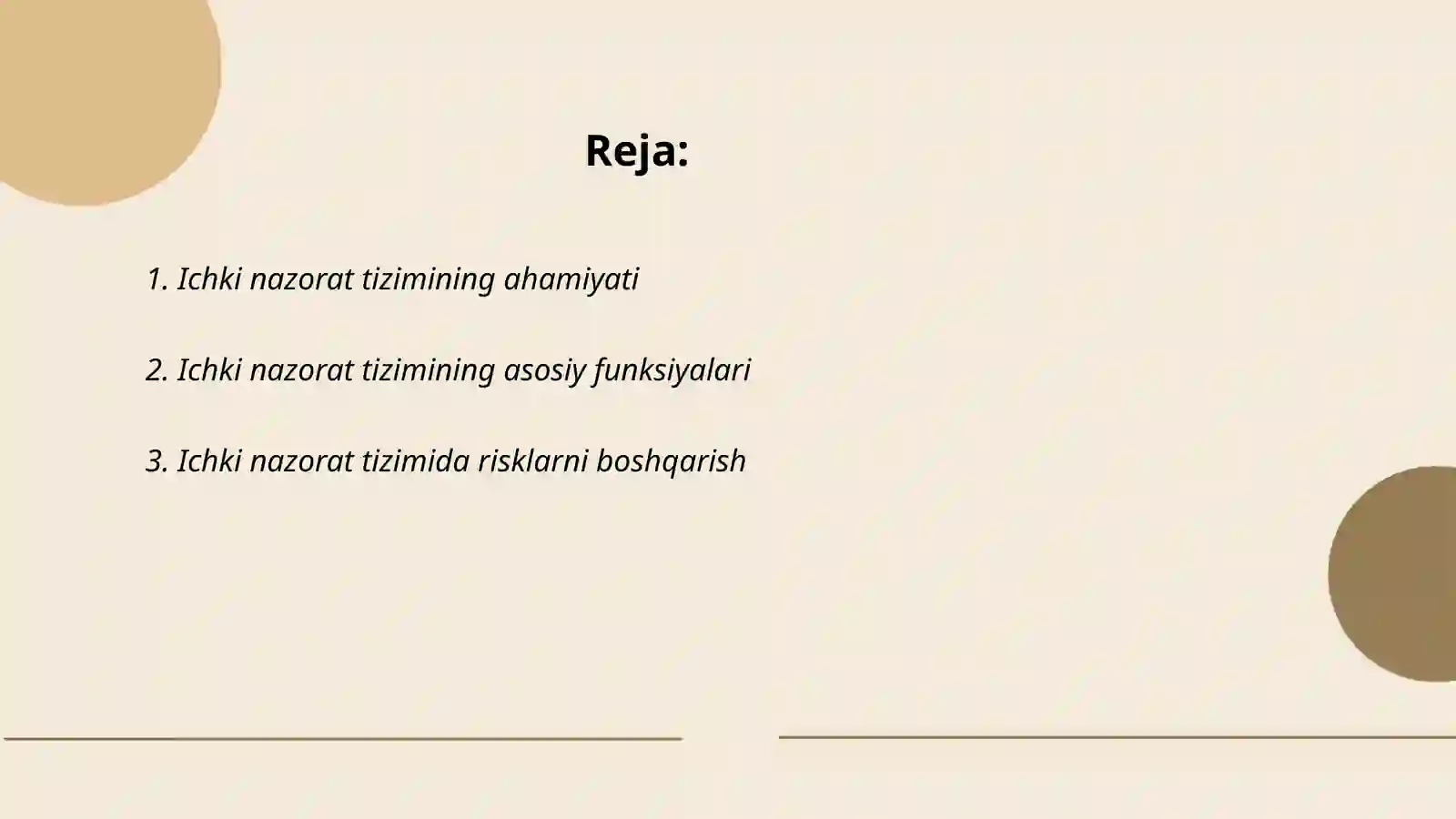 Ichki nazorat tizimi 2