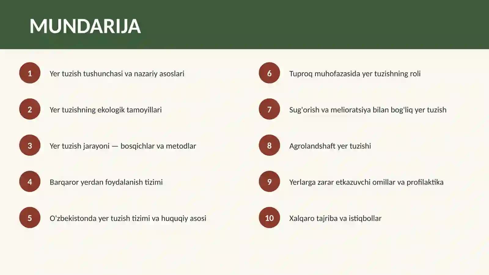 EKOLOGIK JIHATDAN BARQAROR YERDAN FOYDALANISHNI TASHKIL ETISHDA YER TUZISHNING ROLI 2