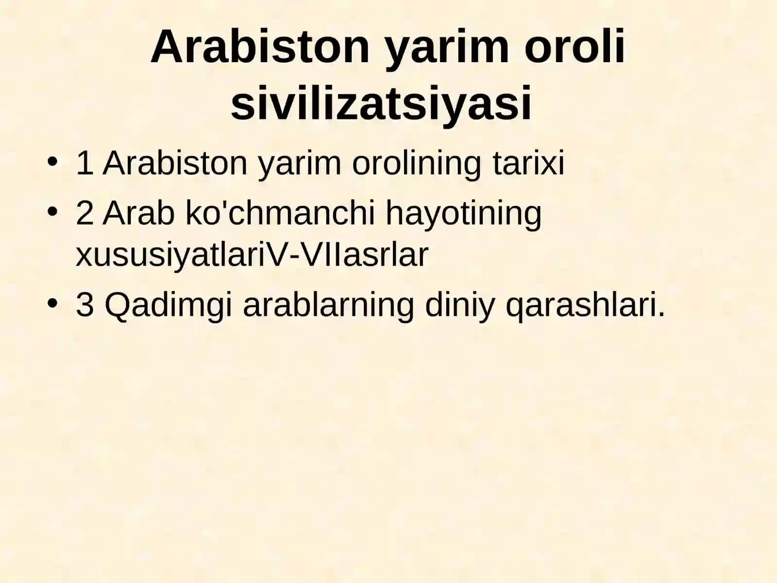 Arabiston yarim oroli geografiyasi 2