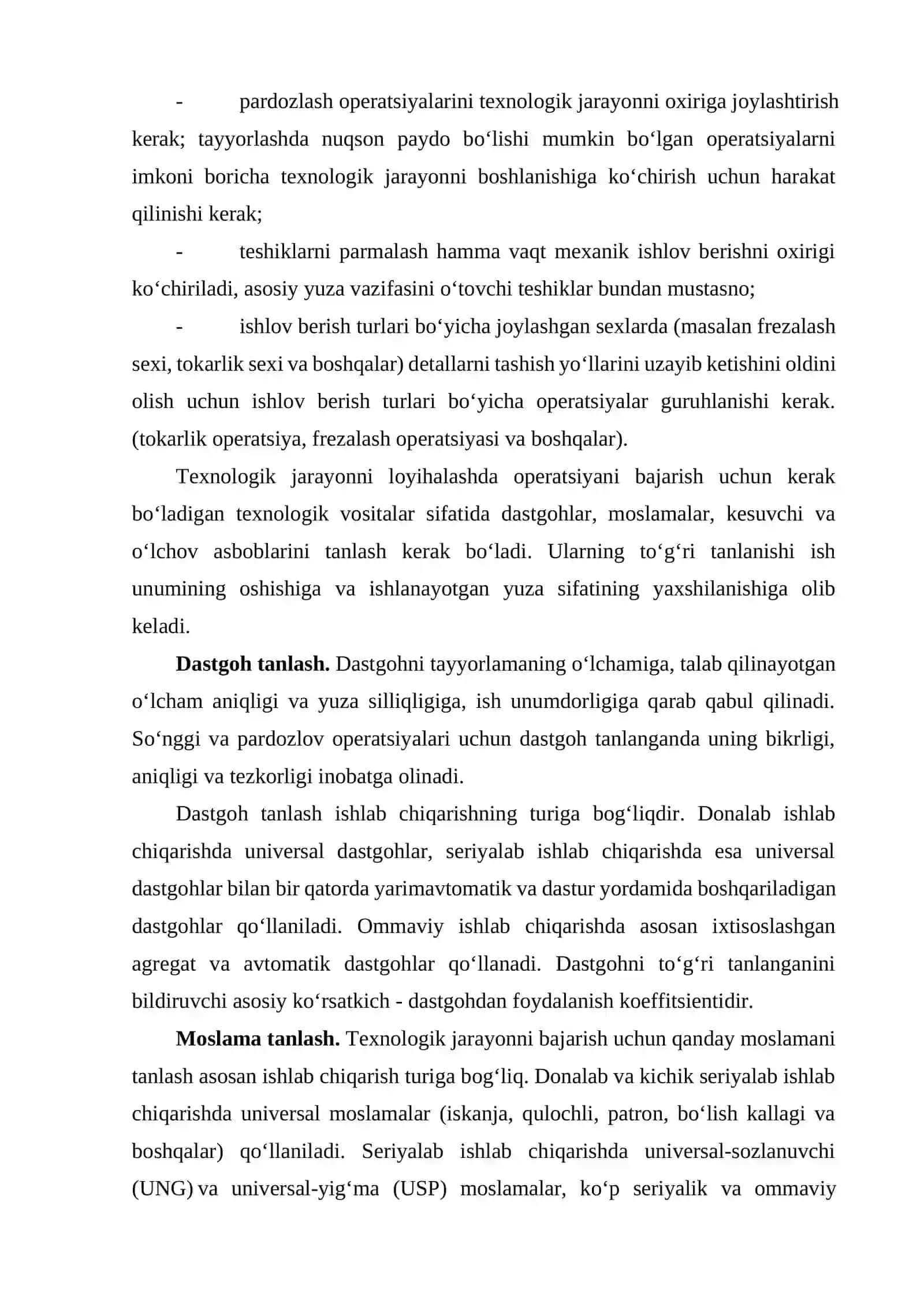 Orqa Ustun Detaliga Mexanik Ishlov Berish 2