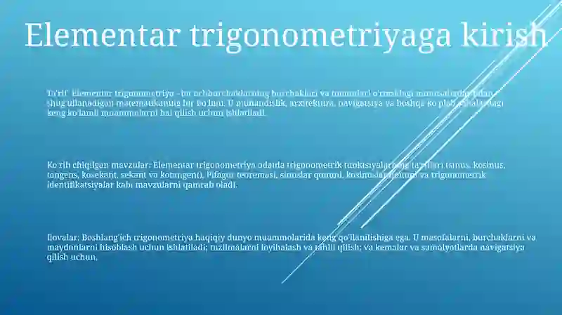 Boshlangich Trigonometriya 2