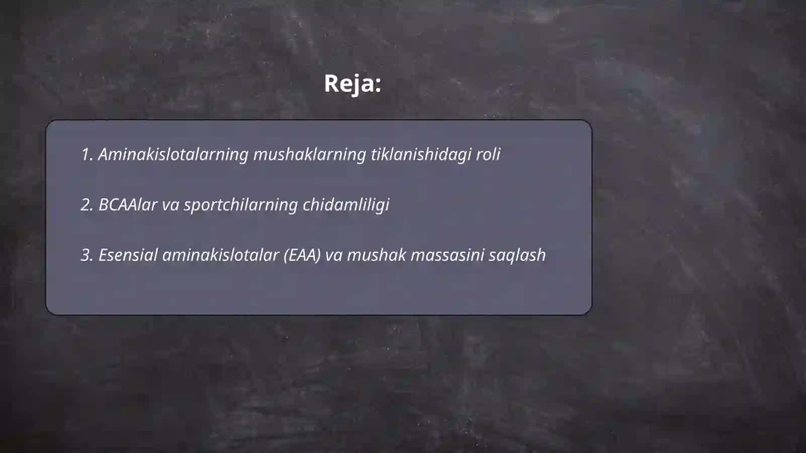 Aminakislotalarning sportchilar hayotidagi o’rni 2