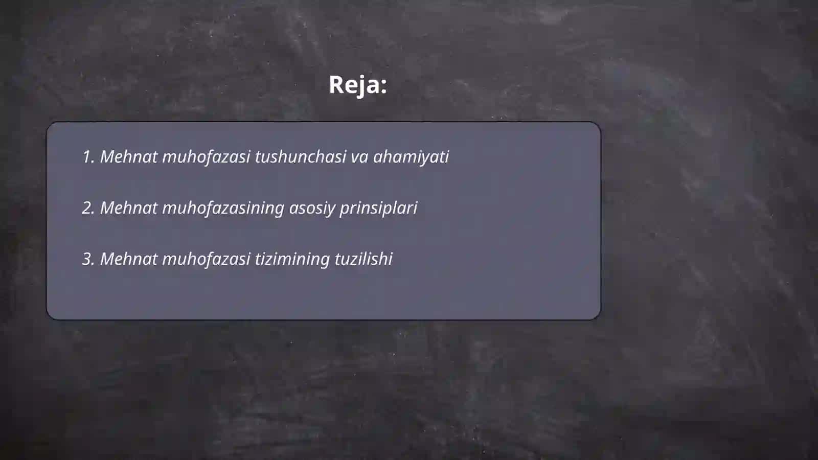 Mehnat muhofazasining nazariy va qonunchilik asoslari 2