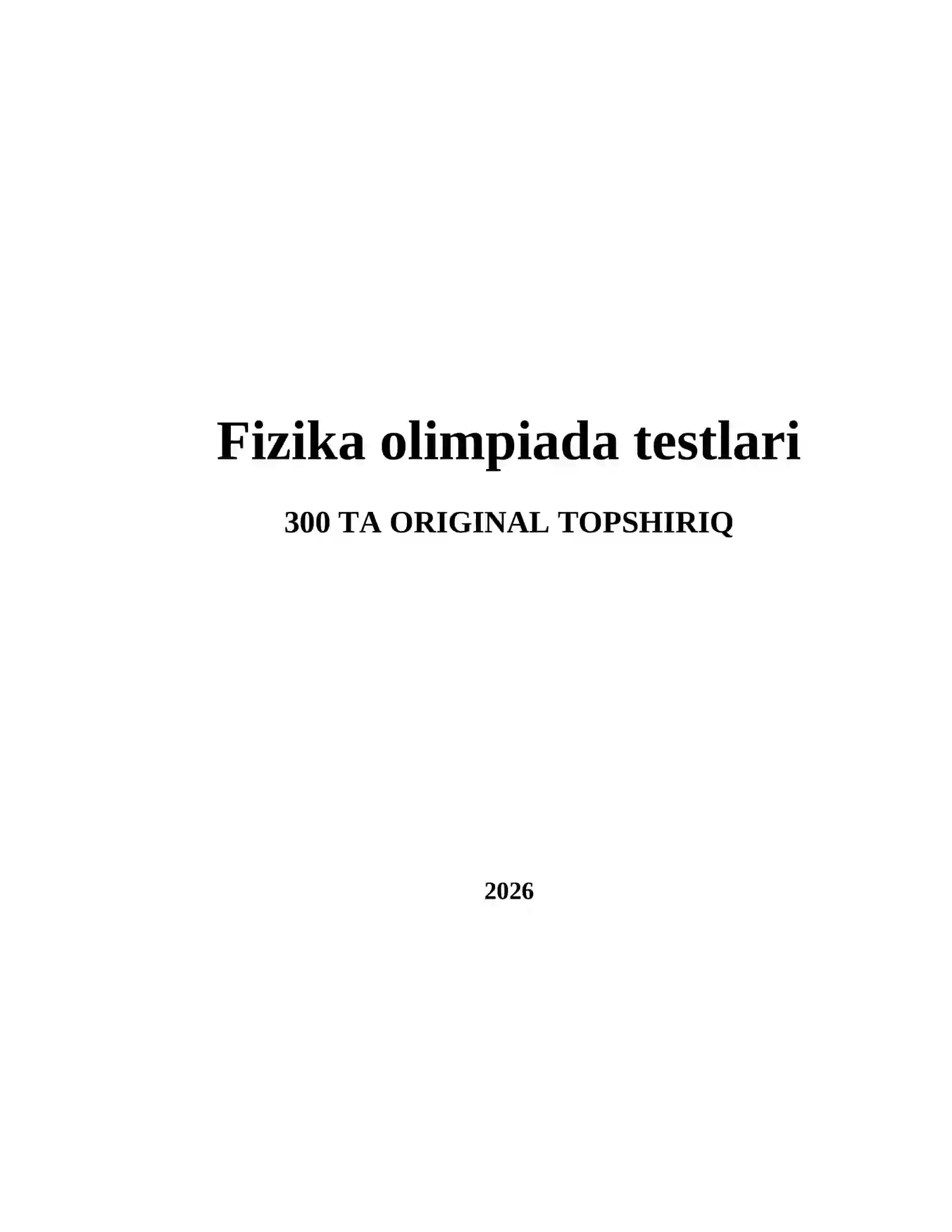 Fizika olimpiada testlari 2