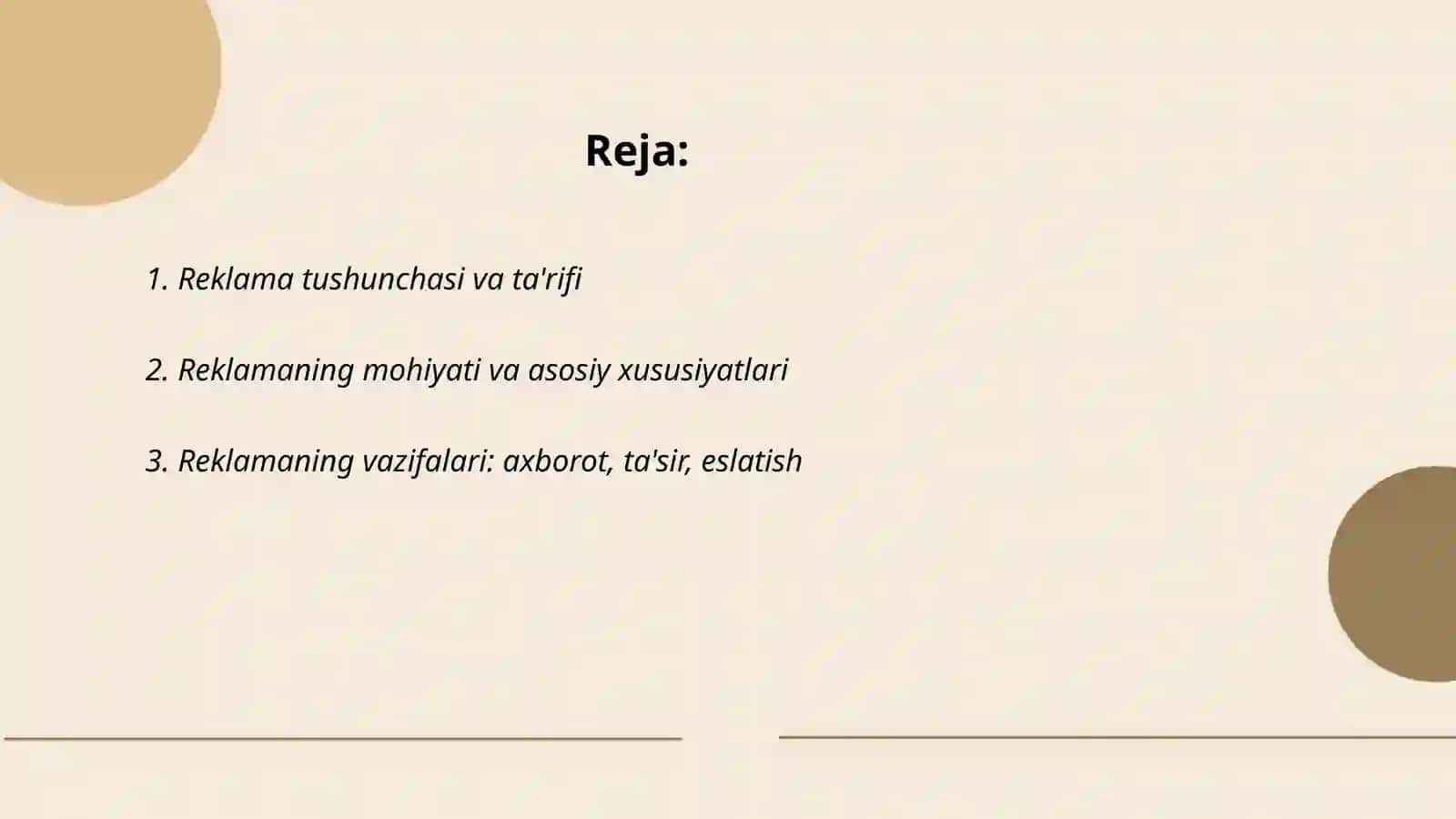 Reklama tushunchasi, mohiyati va vazifalari 2
