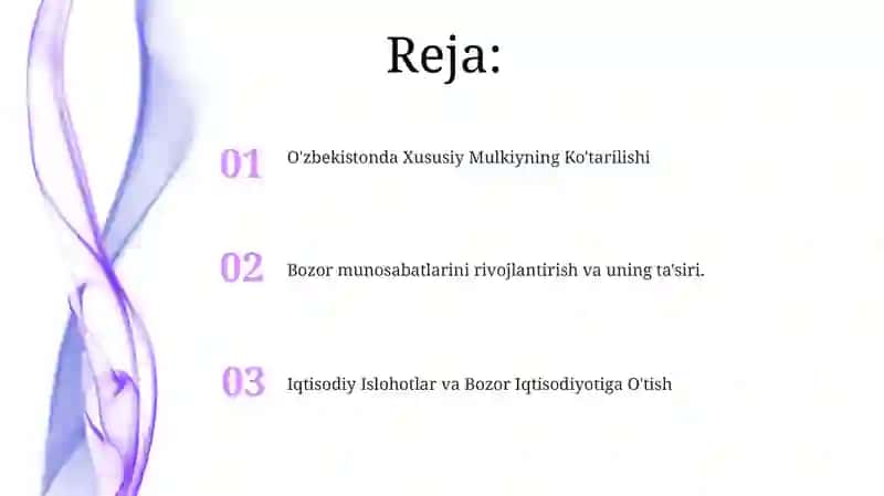 Iqtisodiy Islohotlar va Bozor Iqtisodiyotiga O'tish 2