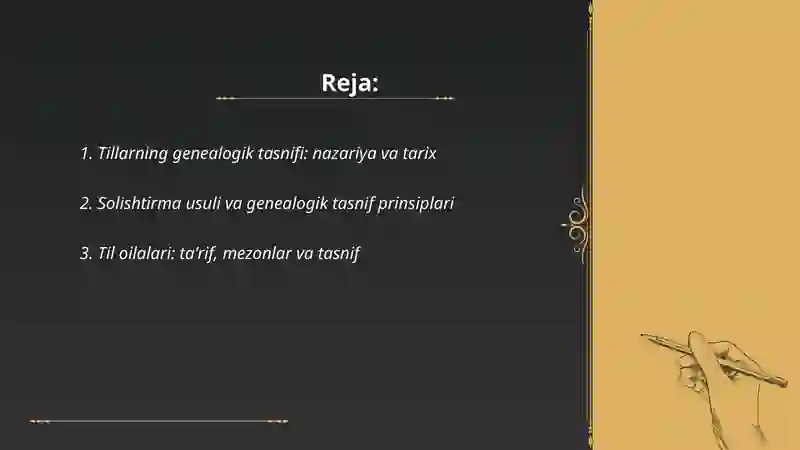Tillarning genealogik tasnifi 2