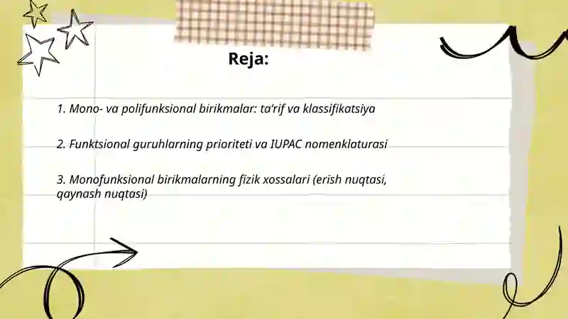 Mono va Polifunksional birikmalar 2