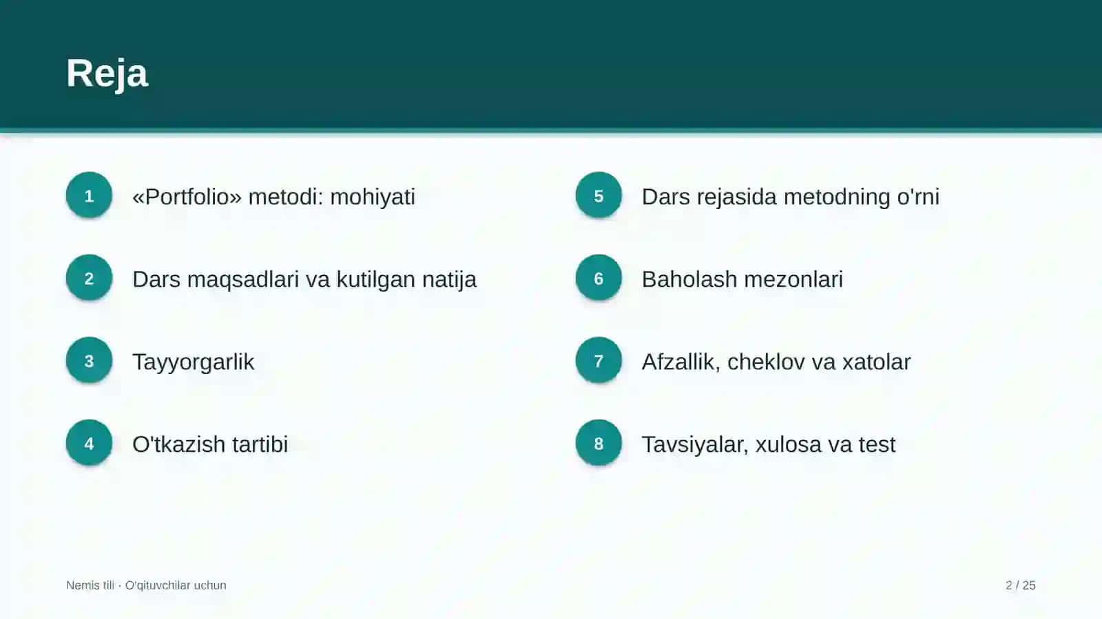 nemis tili darslarida portfolio metodidan foydalanish 6893 2