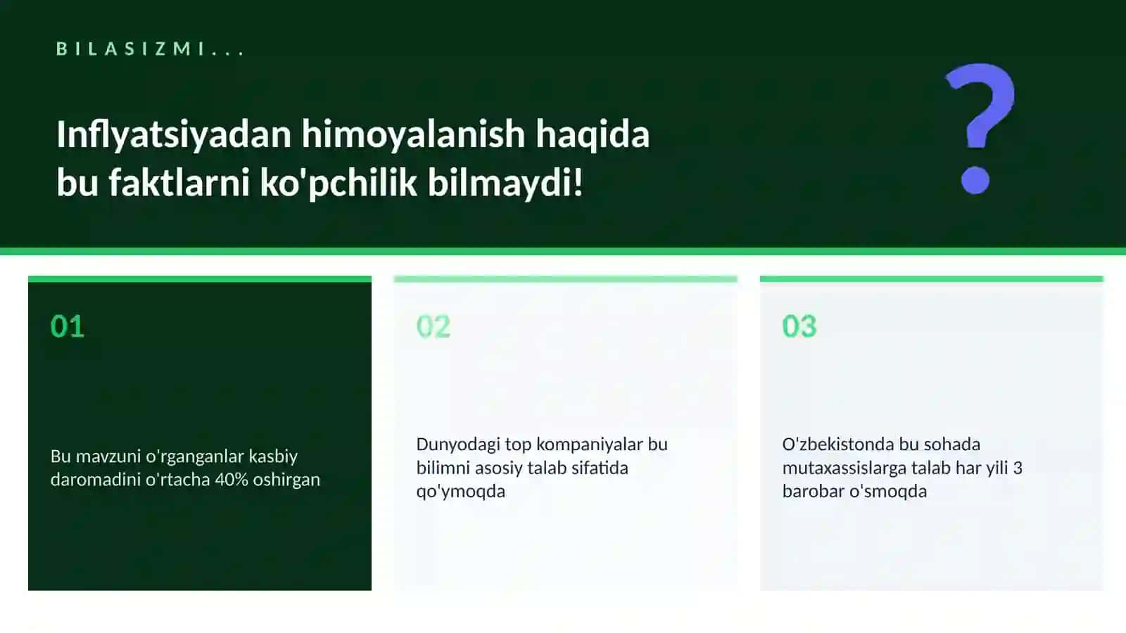 SHAXSIY MOLIYA Inflyatsiyadan himoyalanish 2