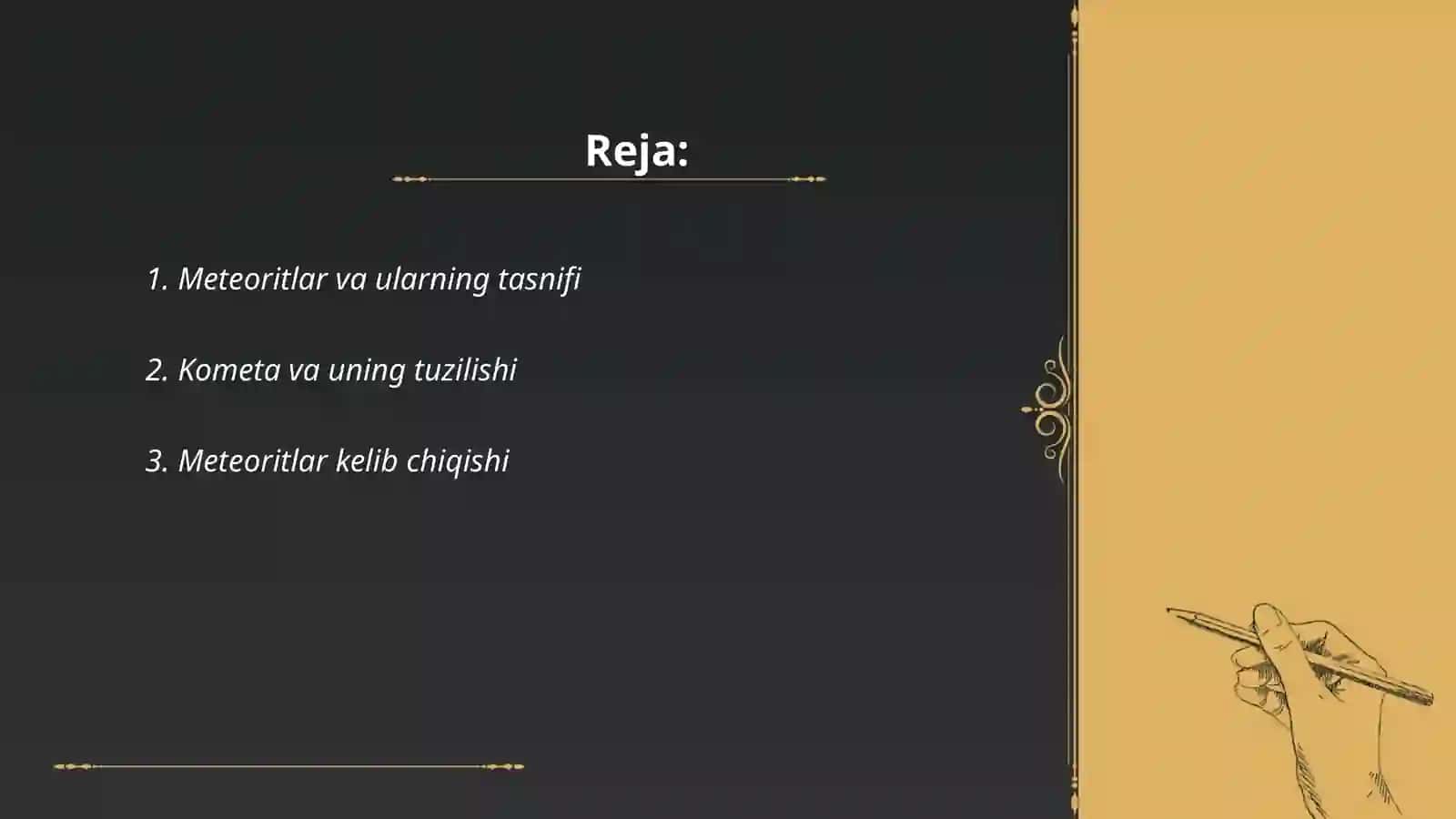 Metiorlar va kametalar 2