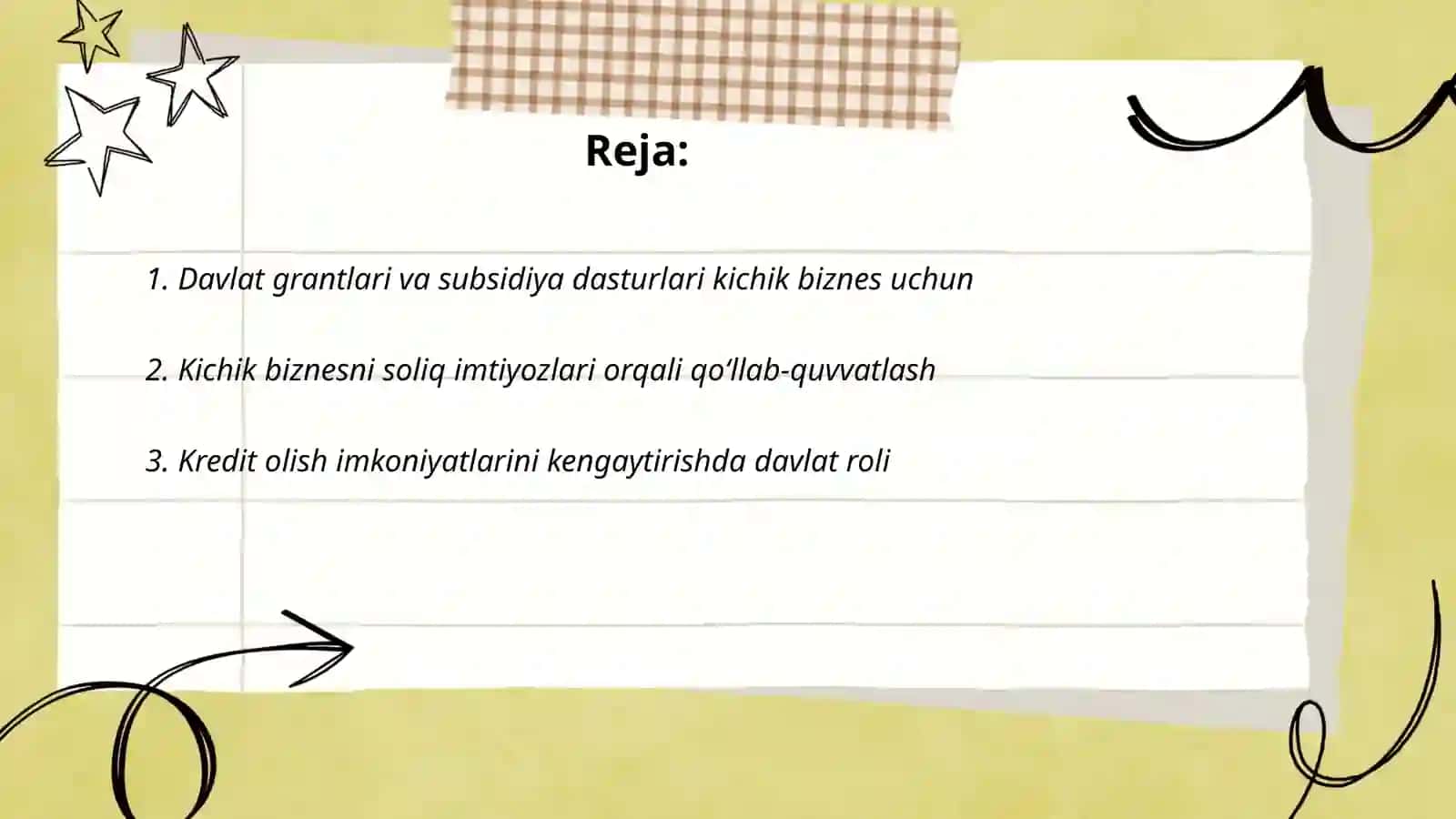 Kichik biznes va xususiy tadbirkorlikni rivojlantirishda davlat qoʻllab quvvatlash siyosatining ahamiyati 2