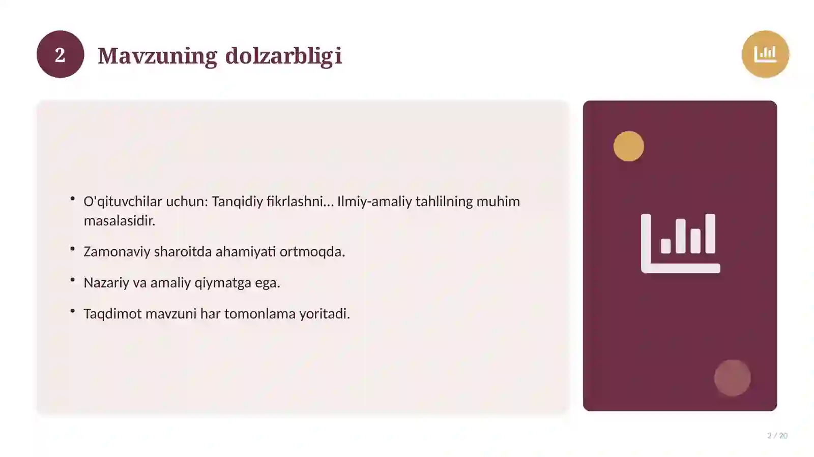 Tanqidiy fikrlashni rivojlantirish 2