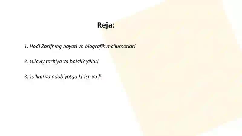 Hodi Zarifning hayoti va ijodiy faoliyati 2