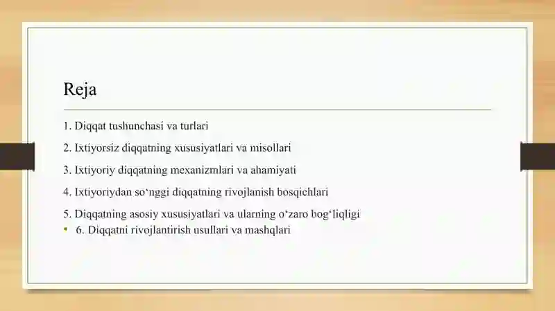 Diqqatning turlari va rivojlantirish usullari 2