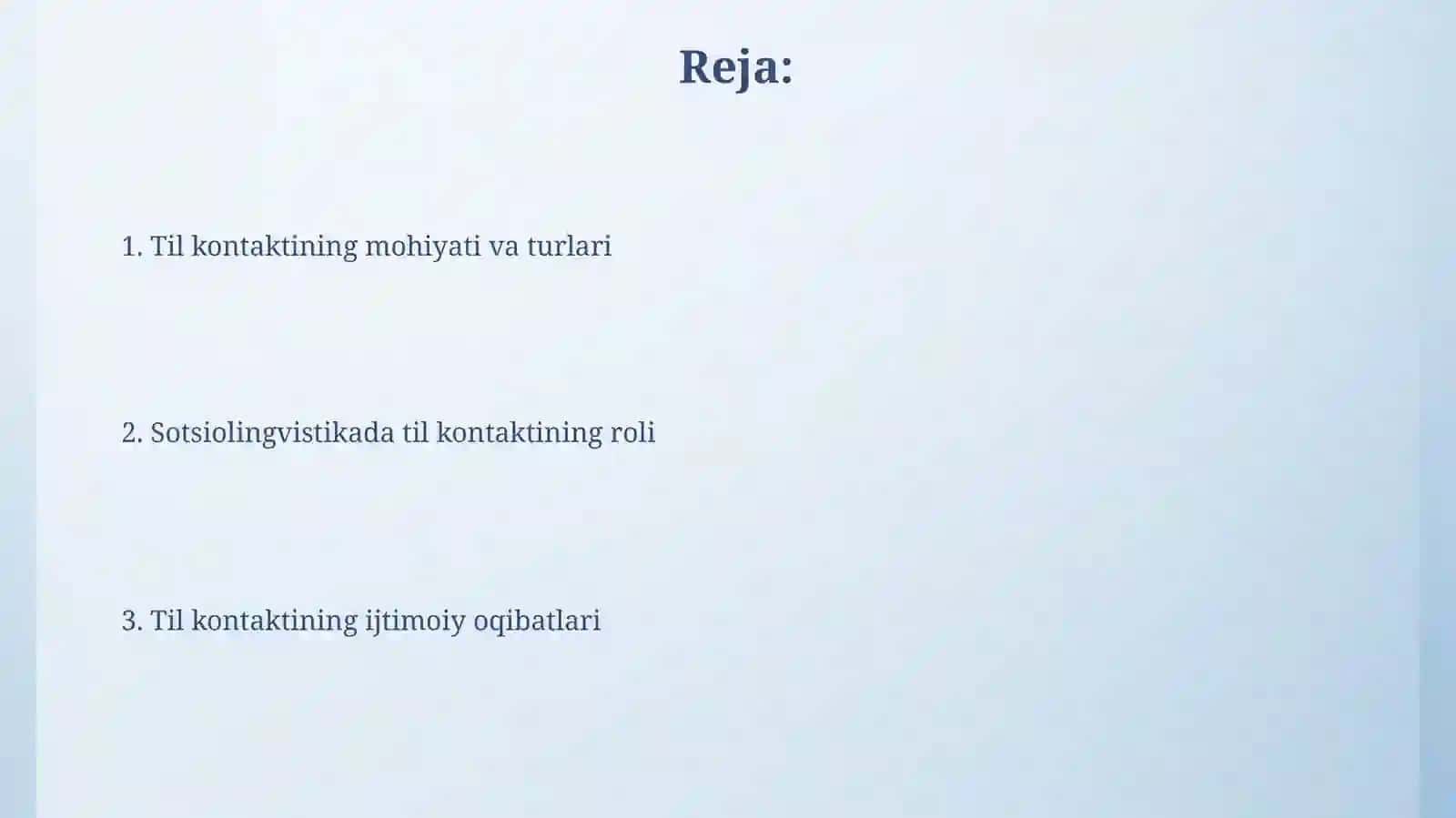 Til kontaktlari Sotsiolingvistikaning bosh masalasi sifatida 2