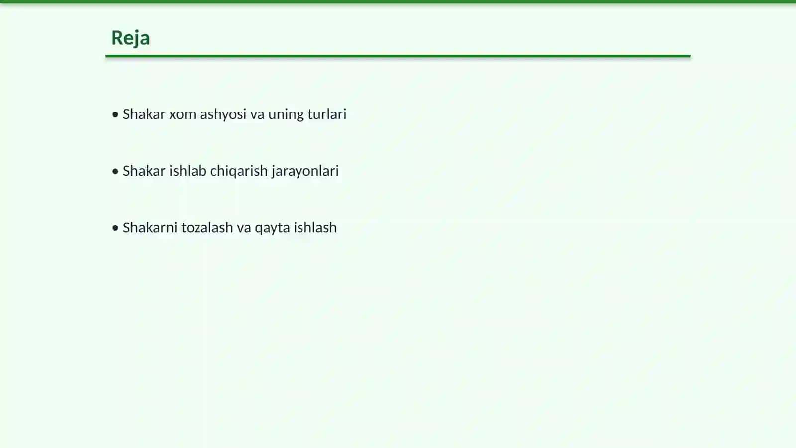 Shakar ishlab chiqarish namunaviy texnologik sxemasi 2
