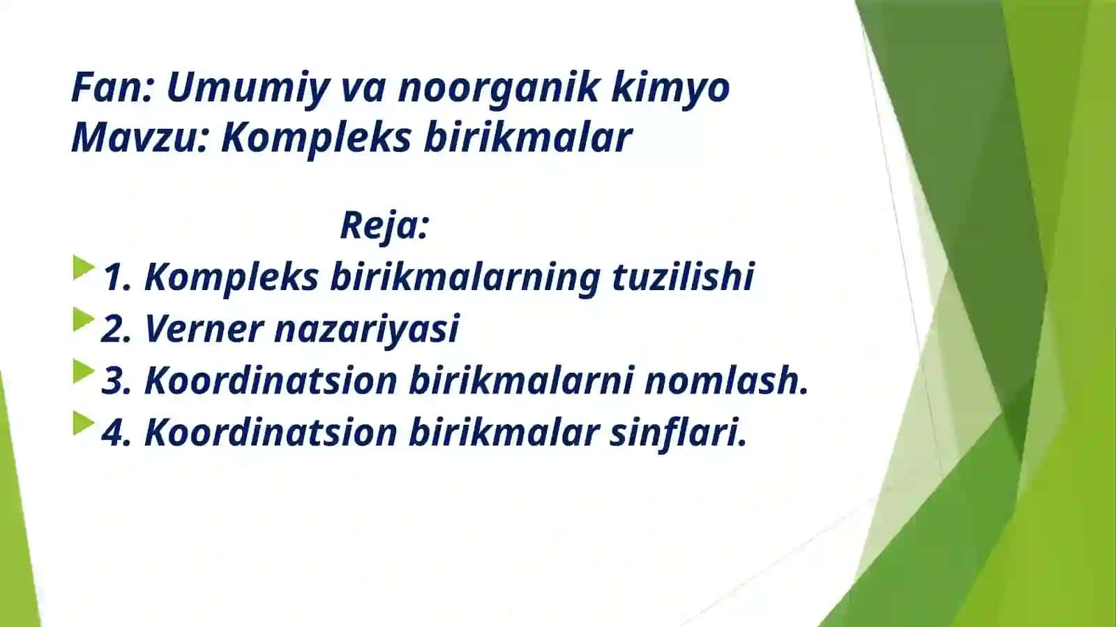 Kompleks birikmalar 2