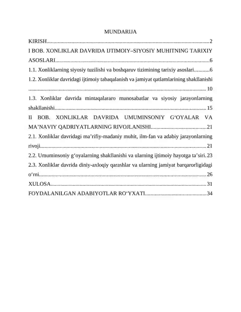 XONLIKLAR DAVRIDA IJTIMOIY-SIYOSIY MUHIT VA UMUMINSONIY GʻOYALARNI SHAKLLANISHI 2