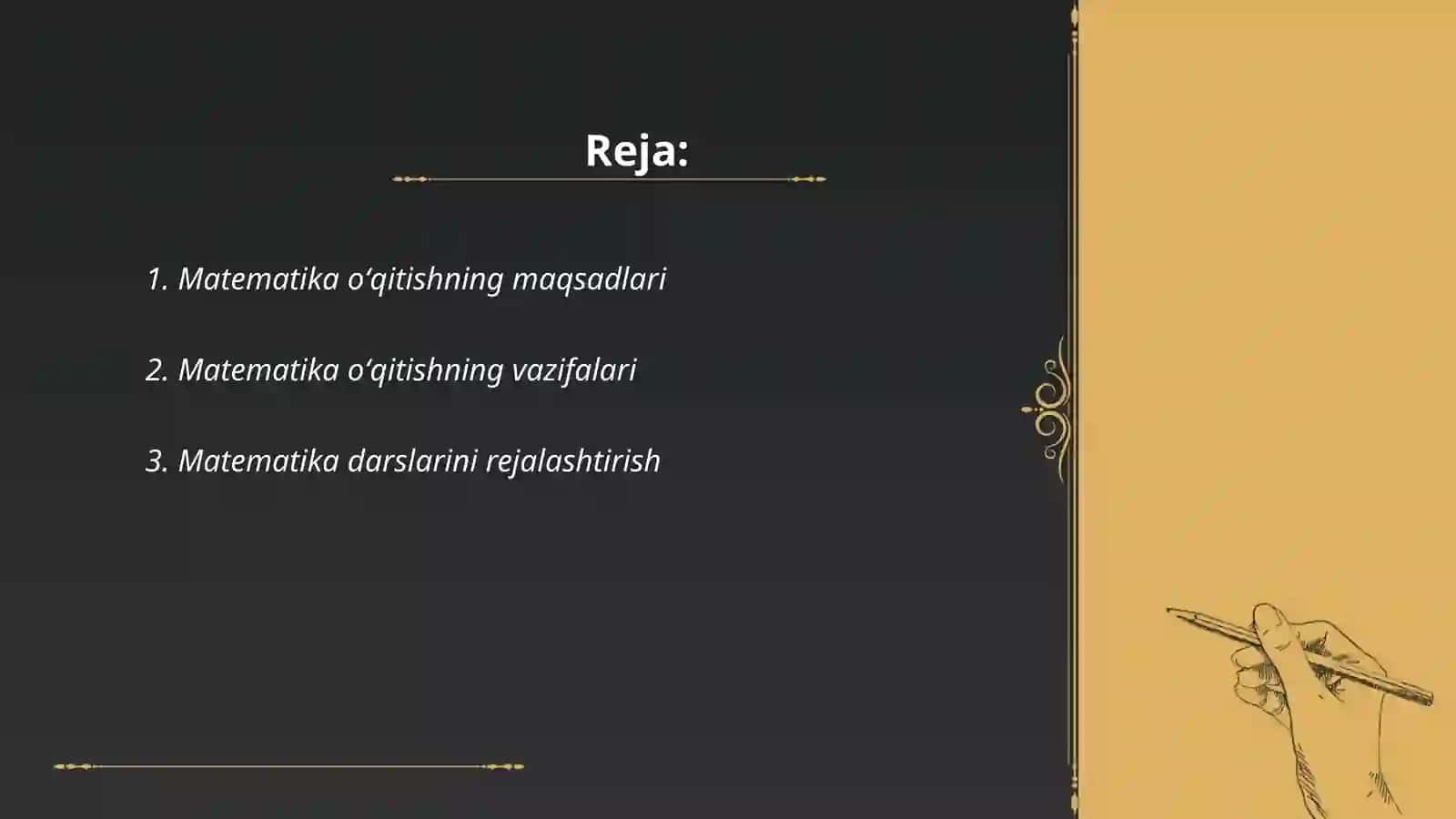 Matematika oʻqitish metodikasi asosiy tushunchalari: maqsad va vazifalari 2