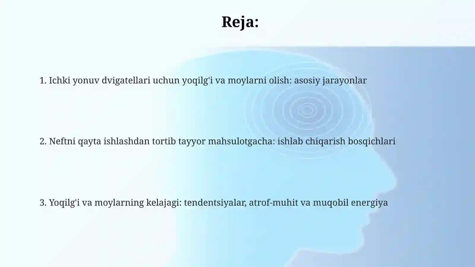 Ichki yonish dvigatellari uchun ishlatiladigan yoqilgʻi va moylar olishni umumiy tushunchasi 2
