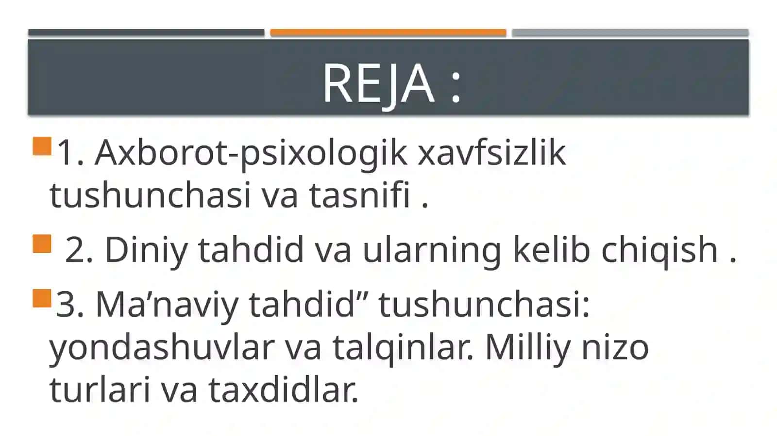 Shaxsga yonaltirilgan axborot: psixologik, diniy va madaniy taxdidlar 2