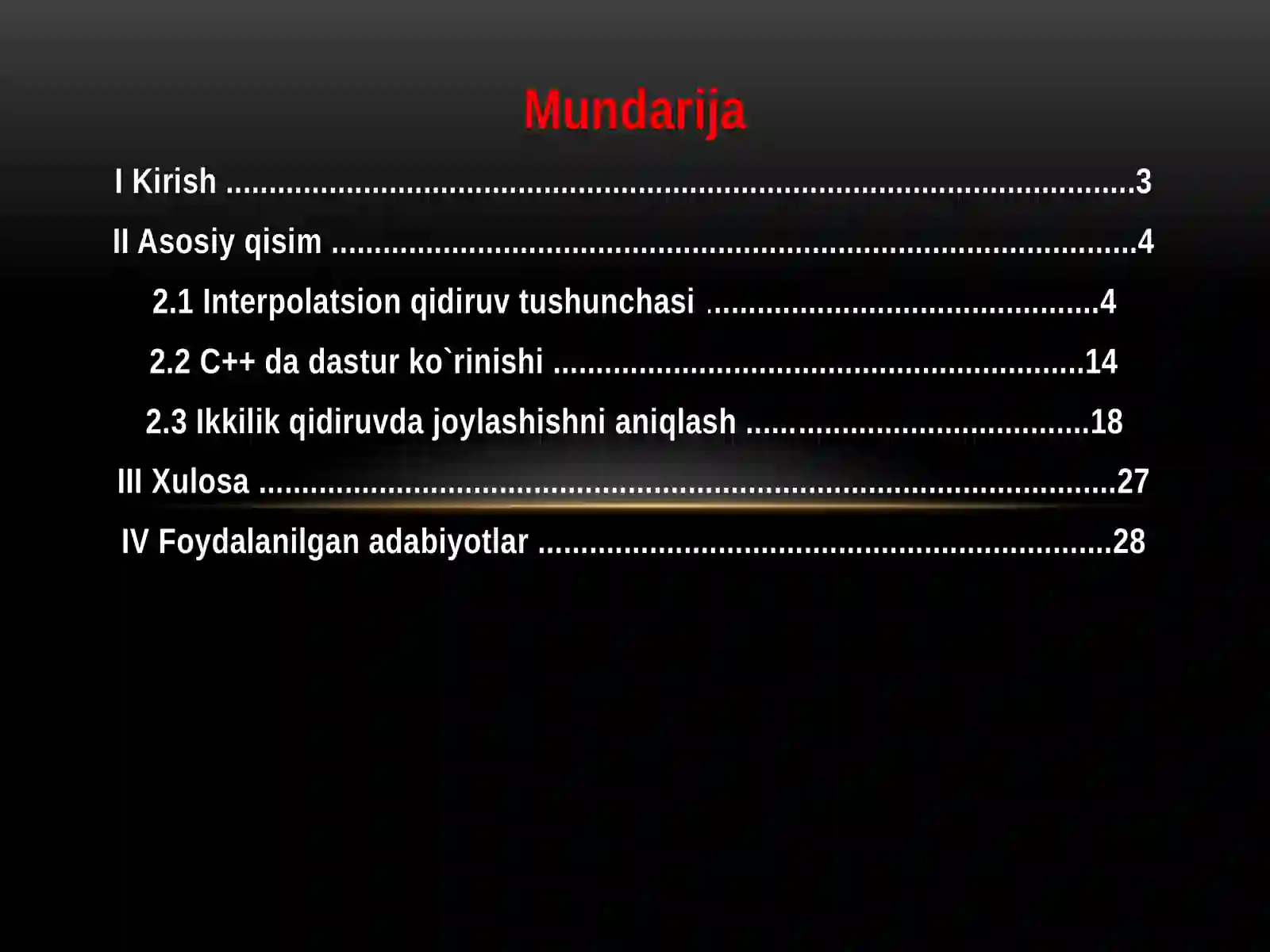 “INTERPOLATSION QIDIRUV ” 2