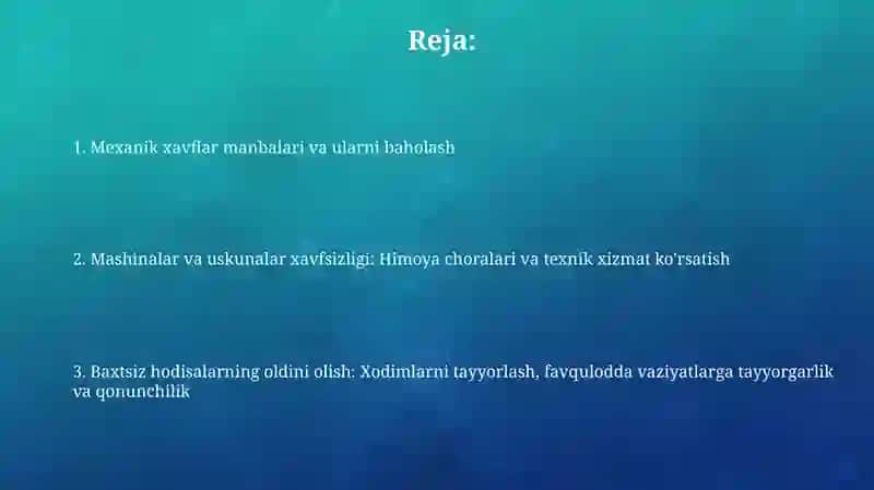 Farmatsevtika sohasida mehnat faoliyati xavfsizligiga taʼsir etuvchi mexanik xavflar 2