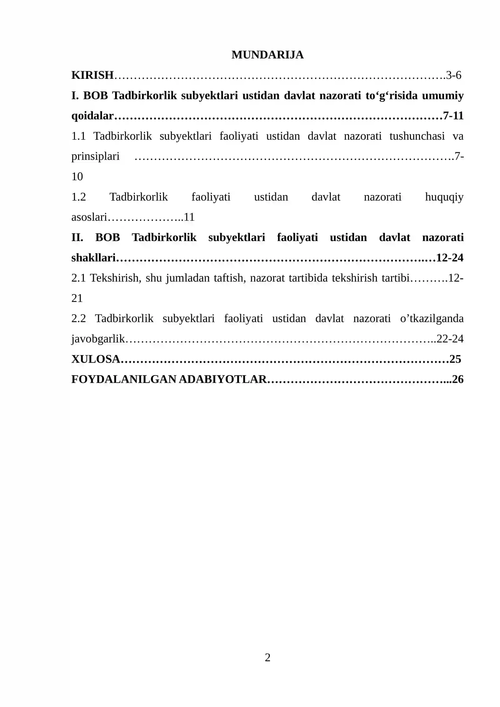 Tadbirkorlik subyektlari faoliyati ustidan davlat nazorati 2