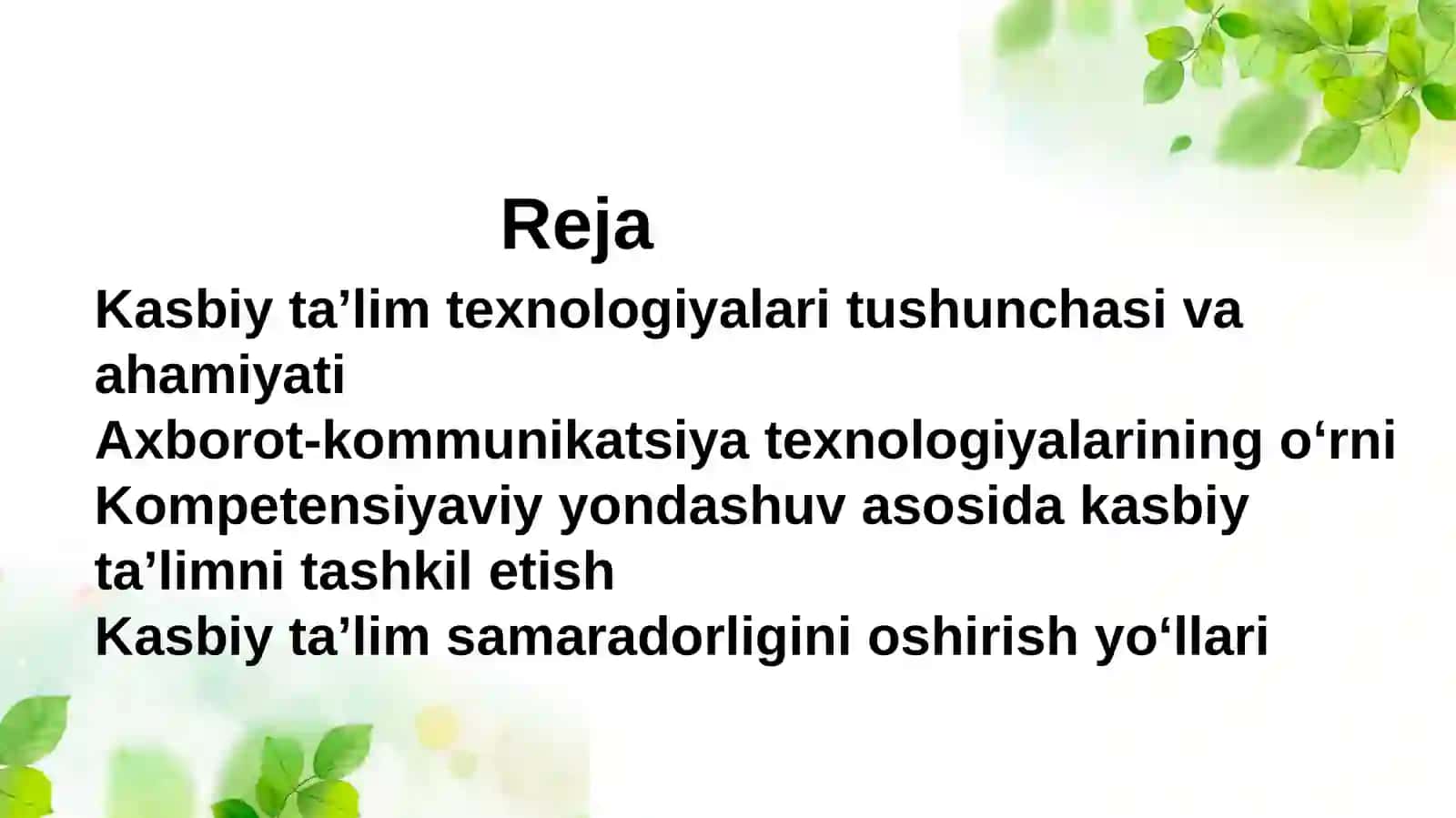 Kasbiy taʼlim mazmuni va texnologiyalari 2