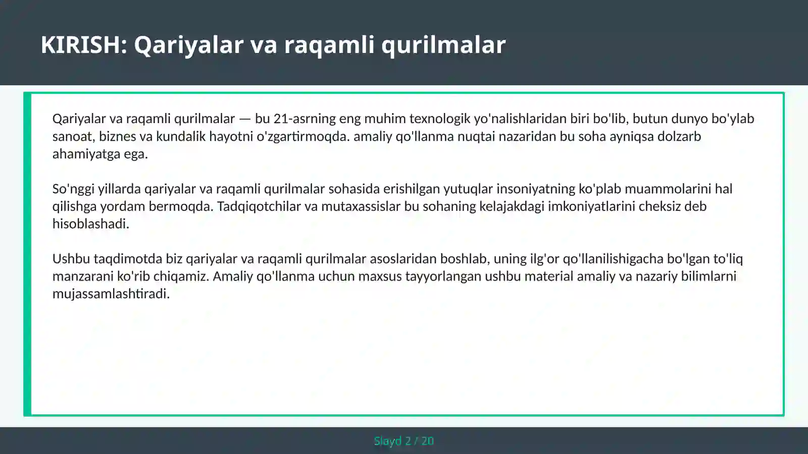 Qariyalar va raqamli qurilmalar 2