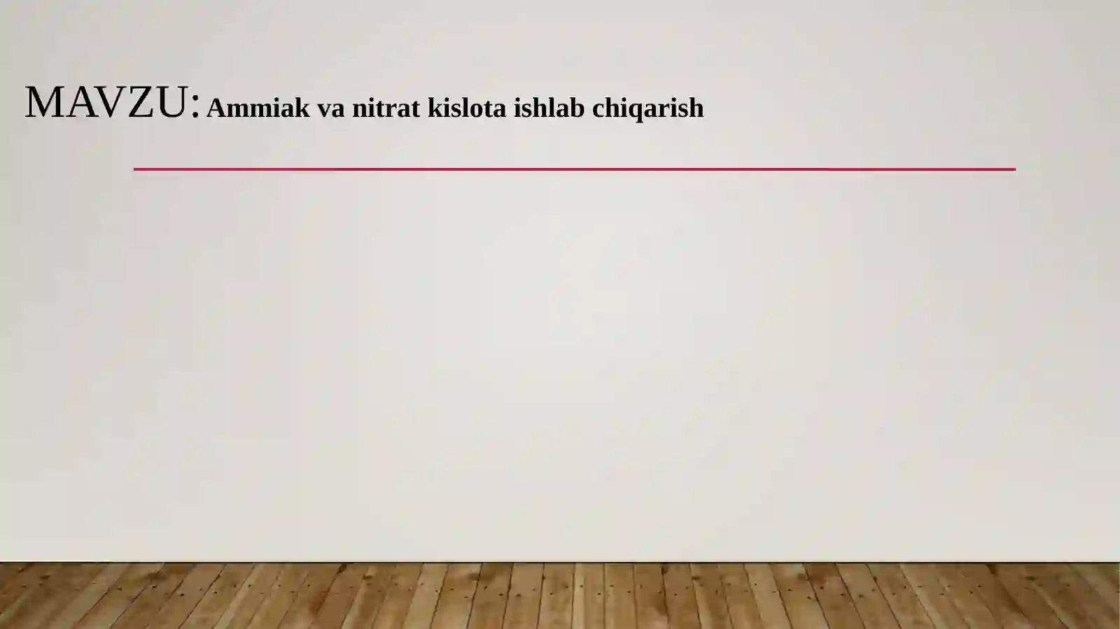 Ammiak va nitrat kislota ishlab chiqarish 2